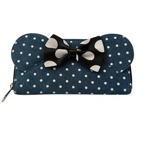 Loungefly Disney Minnie Mouse Polka Dot Denim Wallet